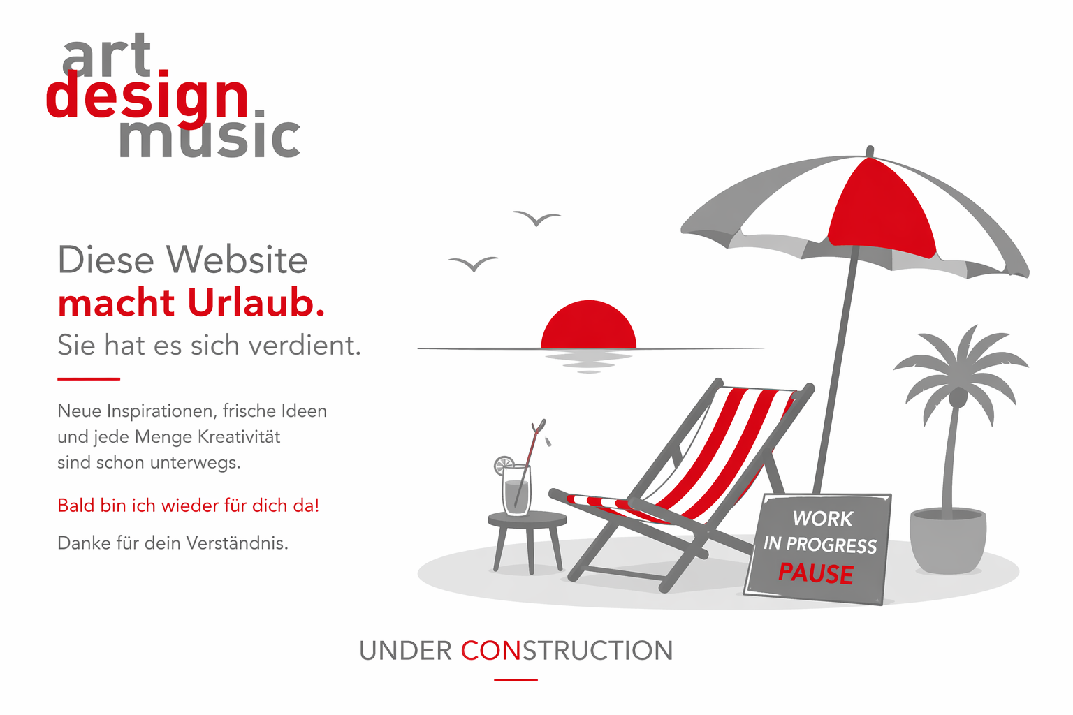 Website macht Urlaub